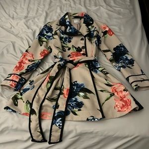 Women’s Floral Trench Coat
